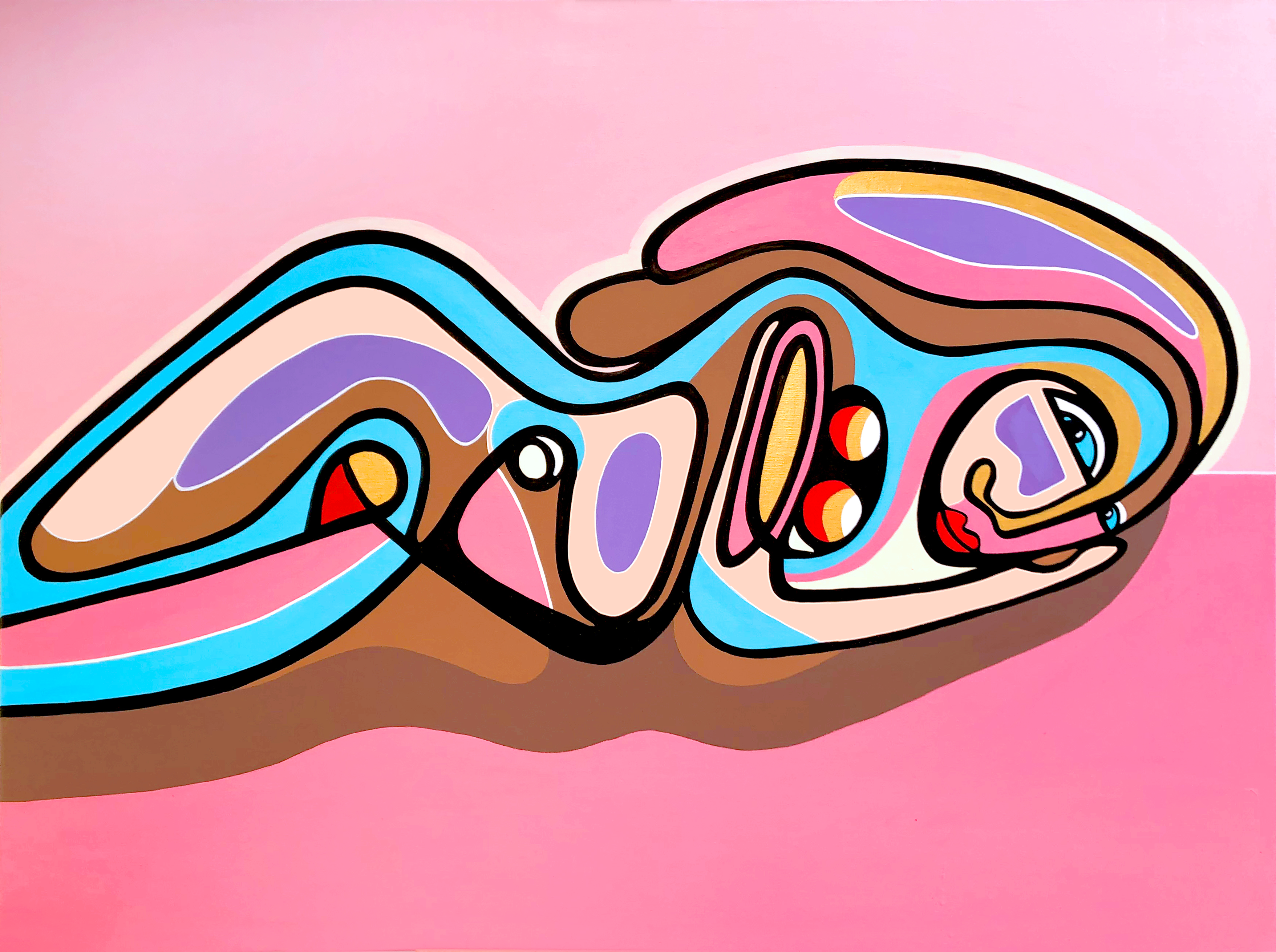 Like Water, original abstract painting by Sarah Main, 2021